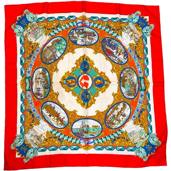 Hermes Accessories - Hermès Silk Scarf Carre 90 L’Entente Cordiale
